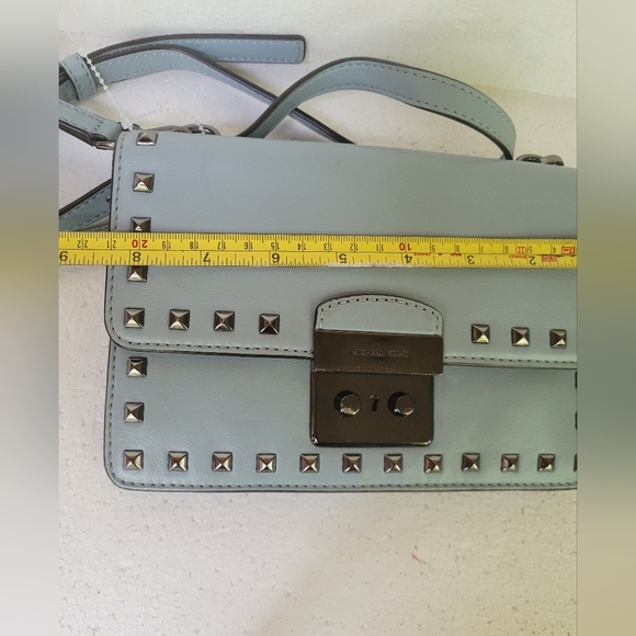 Michael Kors Dusty Blue Crossbody Leather Bag - Picture 8 of 10